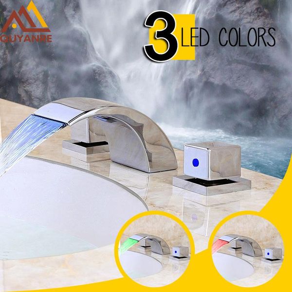 bathroom sink faucets quyanre chrome 3pcs led waterfall basin faucet dual handles mixer tap spout deck mount torneira lavabo
bathroom sink faucets quyanre chrome 3pcs led waterfall basin faucet dual handles mixer tap spout deck mount torneira lavabo
