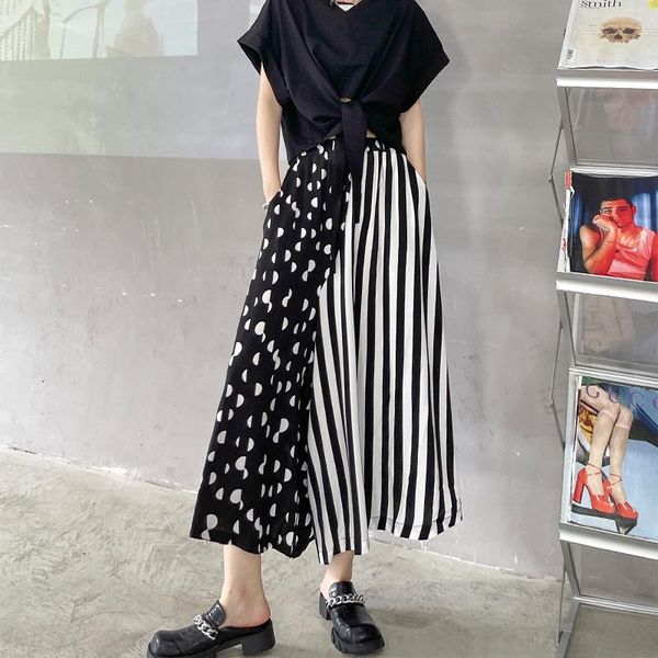 women's pants & capris johnature summer patchwork wave point elastic waist for women 2021 casual fashion loose calf-length wide leg, Black;white
women's pants & capris johnature summer patchwork wave point elastic waist for women 2021 casual fashion loose calf-length wide leg, Black;white