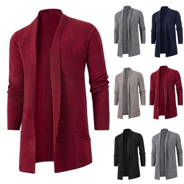 men's sweaters knitted thick long plain lapel mens cardigan open front sleeve casual pockets warmer sweater oversize, White;black
men's sweaters knitted thick long plain lapel mens cardigan open front sleeve casual pockets warmer sweater oversize, White;black