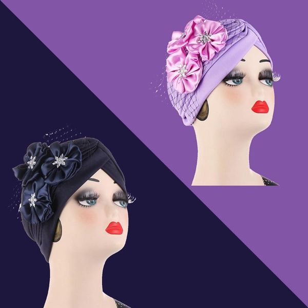 women elegant muslim three flowers turban hat cap fashion african style headscarf headwear bandana lady hair accessories beanie/skull caps, Blue;gray
women elegant muslim three flowers turban hat cap fashion african style headscarf headwear bandana lady hair accessories beanie/skull caps, Blue;gray
