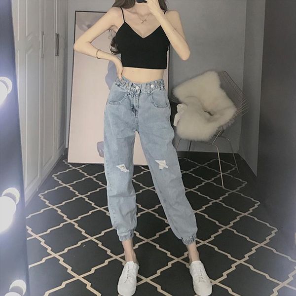 spring and summer net red women jean bundi fashion wild korean casual beam, Blue
spring and summer net red women jean bundi fashion wild korean casual beam, Blue