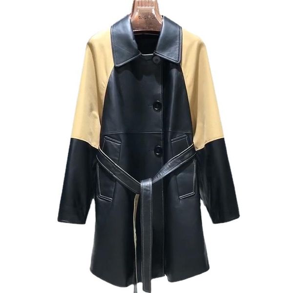 women's leather & faux real fur coat genuine jacket women luxury 2021 autumn winter sheepskin korean jaqueta feminina, Black
women's leather & faux real fur coat genuine jacket women luxury 2021 autumn winter sheepskin korean jaqueta feminina, Black