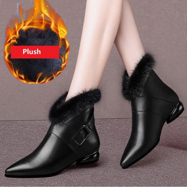 mink fur ankle boots woman womens winter shoessoft leatherpointed toelow heel big sizefemale footwareblackbrown, Black
mink fur ankle boots woman womens winter shoessoft leatherpointed toelow heel big sizefemale footwareblackbrown, Black