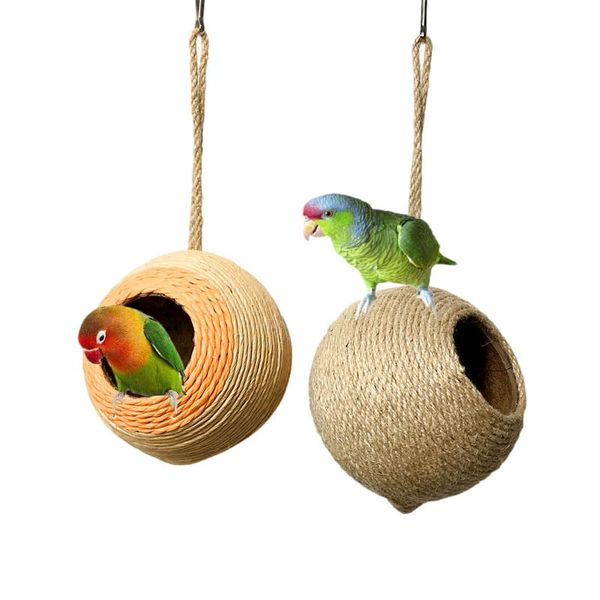 natural rope birdcage simulation birdhouse cozy resting shelter breeding box for squirrel birds parrot hamster bird cages
natural rope birdcage simulation birdhouse cozy resting shelter breeding box for squirrel birds parrot hamster bird cages