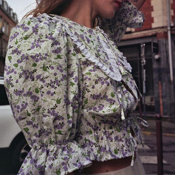 women's blouses & shirts women floral blouse frill trim triangle neck long sleeve 2021 spring summer ladies lace printing shirt and, White
women's blouses & shirts women floral blouse frill trim triangle neck long sleeve 2021 spring summer ladies lace printing shirt and, White