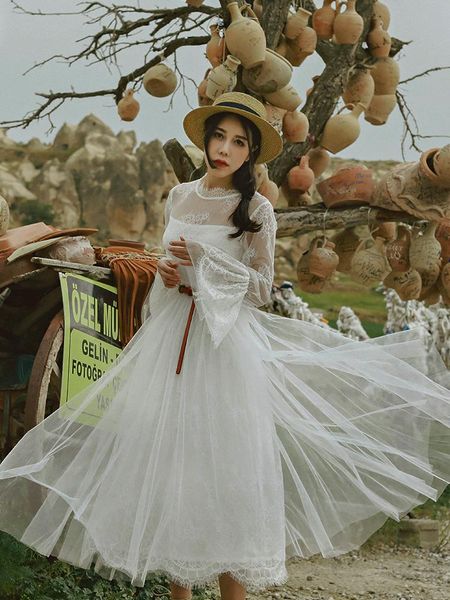 casual dresses 2021 fashion spring and summer white lace chiffon long mid-calf women flare sleeve s-l, Black;gray
casual dresses 2021 fashion spring and summer white lace chiffon long mid-calf women flare sleeve s-l, Black;gray