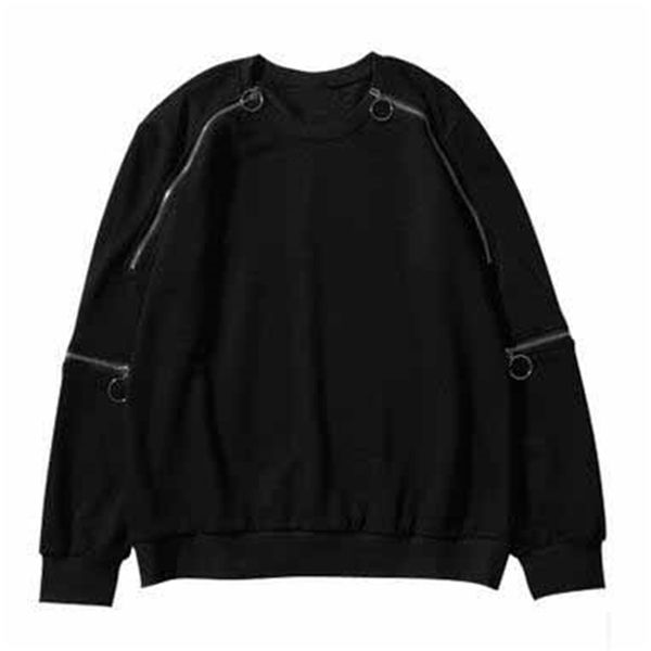 hiphop street dance men's loose o-neck black hoodies creative design zipper decoration patchwork pullover sweatshirts autumn
hiphop street dance men's loose o-neck black hoodies creative design zipper decoration patchwork pullover sweatshirts autumn