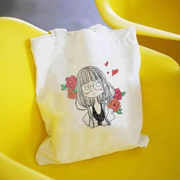 shopping bags cotton handbag women canvas illustration heart and girl series casual tote bag daily use eco travel
shopping bags cotton handbag women canvas illustration heart and girl series casual tote bag daily use eco travel