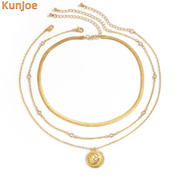pendant necklaces kunjoe 2021 fashion carved coin multilayer necklace for women rhinestone romance statement jewelry bohemia, Silver
pendant necklaces kunjoe 2021 fashion carved coin multilayer necklace for women rhinestone romance statement jewelry bohemia, Silver