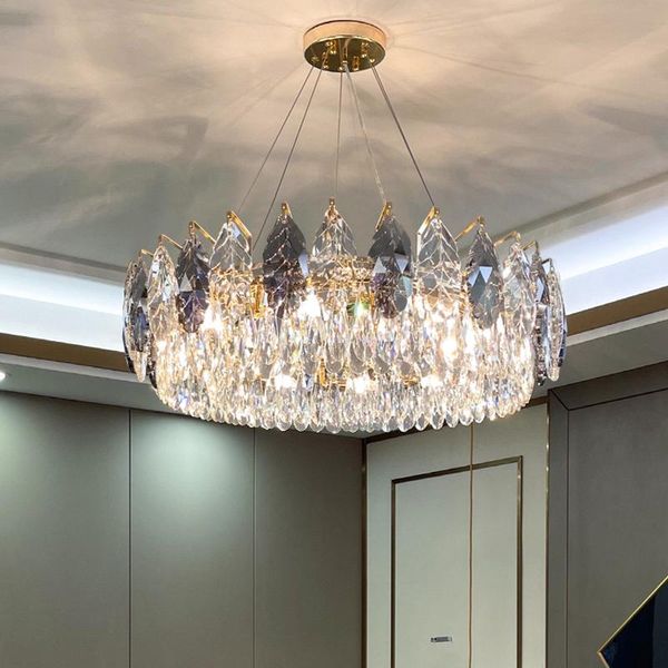 chandeliers crystal chandelier light luxury style living room lamp dining modern bedroom creative leaf
