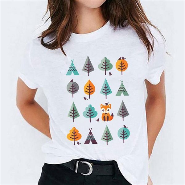 cartoon fox forest 90s womens t shirts printing print graphic ladies female tee, White
cartoon fox forest 90s womens t shirts printing print graphic ladies female tee, White