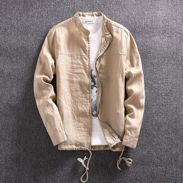 men's jackets yuwaijiaren spring autumn casual cotton linen jacket men breathable zipper stand collar outerwear thin coat chinese style, Black;brown
men's jackets yuwaijiaren spring autumn casual cotton linen jacket men breathable zipper stand collar outerwear thin coat chinese style, Black;brown