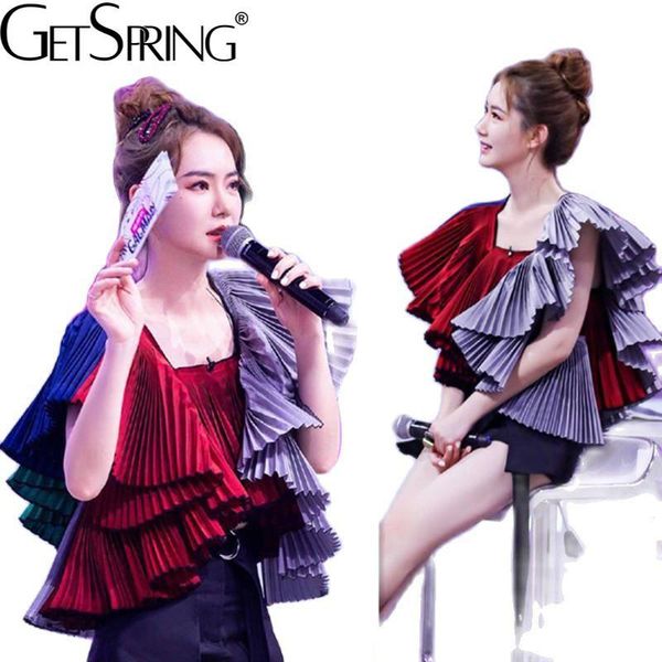 women's blouses & shirts getspring women blouse color matching pleated shirt backless ladies loose casual lace up summer 2021, White
women's blouses & shirts getspring women blouse color matching pleated shirt backless ladies loose casual lace up summer 2021, White