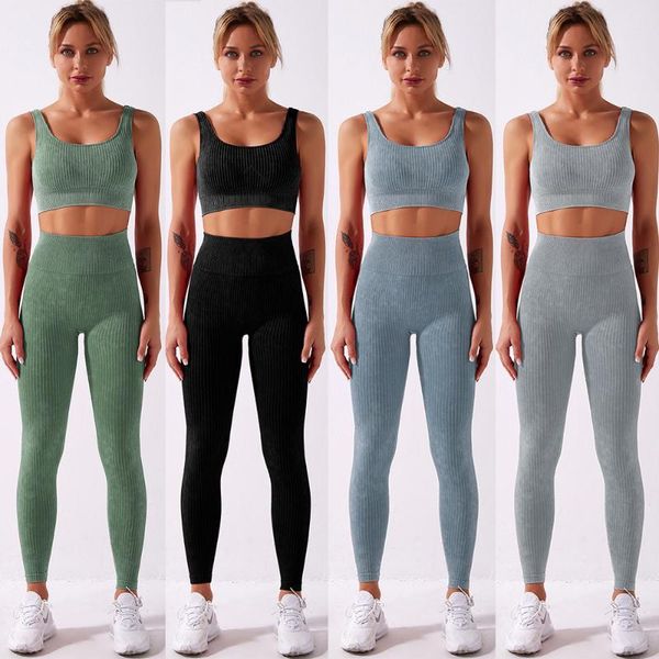 yoga outfit high-quality two piece set women fashion striped sports bra fitness running workout knitting seamless leggings gym clothing
yoga outfit high-quality two piece set women fashion striped sports bra fitness running workout knitting seamless leggings gym clothing