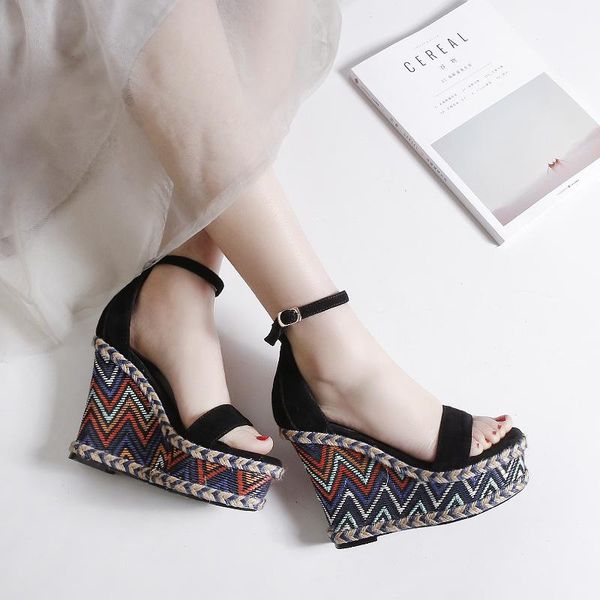 fashion gladiator woman shoes with print platform high heels in mixed color women sandals ankle buckle strap size 33,34, Black
fashion gladiator woman shoes with print platform high heels in mixed color women sandals ankle buckle strap size 33,34, Black