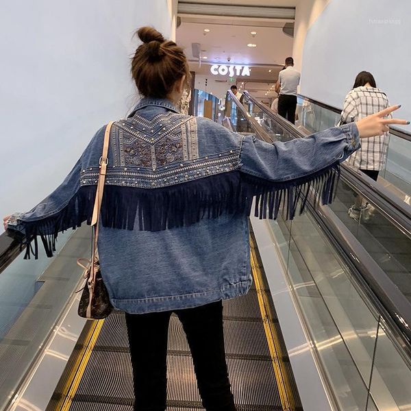 korean autumn coats women embroidery flower jacket bomber loose denim oversized jeans women's jackets, Black;brown
korean autumn coats women embroidery flower jacket bomber loose denim oversized jeans women's jackets, Black;brown
