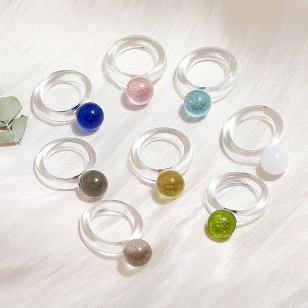 cute circletransparent bead ring acrylic acetate ball rings for women female gifts jewelry, Silver
cute circletransparent bead ring acrylic acetate ball rings for women female gifts jewelry, Silver
