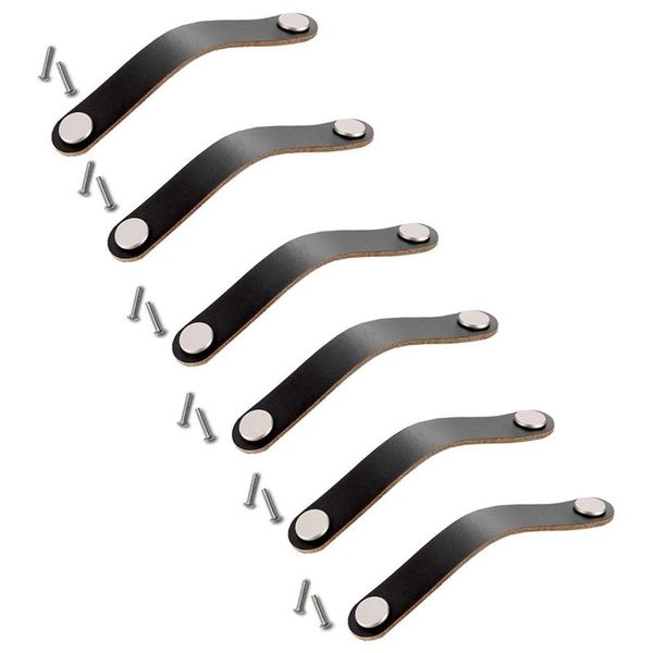 6pcs drawer knob pull handle leather cabinet pulls vintage cupboard knobs with screws,black handles &
6pcs drawer knob pull handle leather cabinet pulls vintage cupboard knobs with screws,black handles &