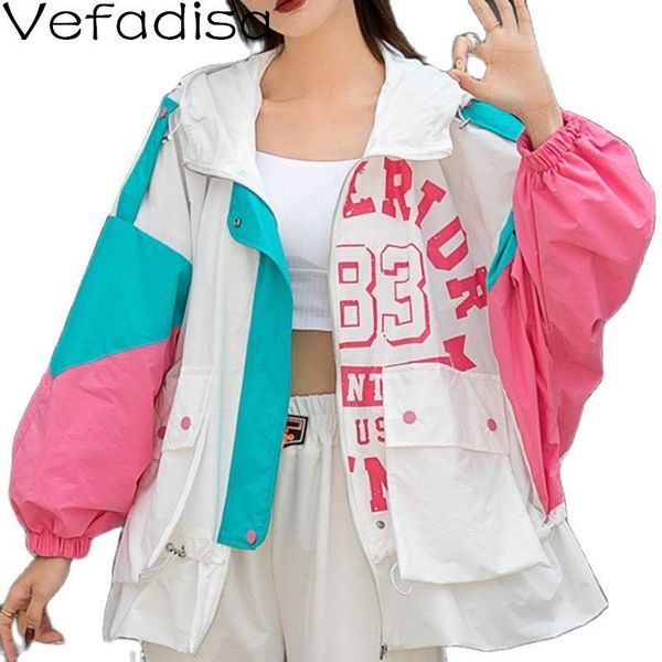 women's jackets vefadisa letter print women coat 2021 autumn fashion contrast color female batwing sleeve plus size hooded qyf6185, Black;brown
women's jackets vefadisa letter print women coat 2021 autumn fashion contrast color female batwing sleeve plus size hooded qyf6185, Black;brown