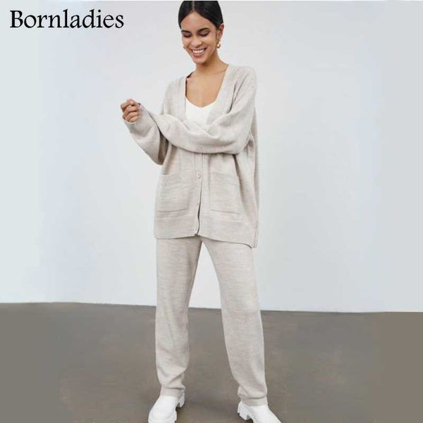 bornladies autumn winter ladies loose 2 pieces set v nexk pullover sweater & lace-up skinny pants casual women knitted sets 210925, White
bornladies autumn winter ladies loose 2 pieces set v nexk pullover sweater & lace-up skinny pants casual women knitted sets 210925, White