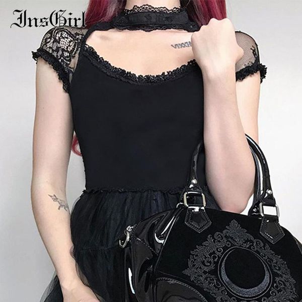 insgirl gothic lace collar t-shirt women vintage aesthstic grunge bodycon crop tee harajuku mall goth punk emo basic women's, White
insgirl gothic lace collar t-shirt women vintage aesthstic grunge bodycon crop tee harajuku mall goth punk emo basic women's, White