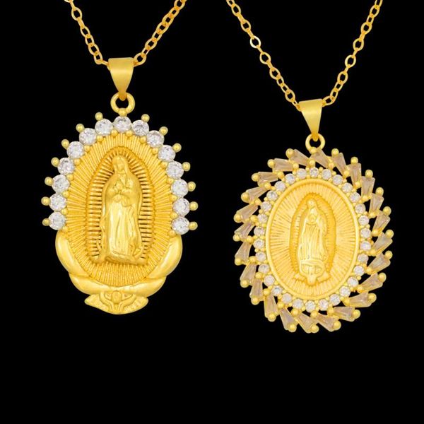 pendant necklaces cold color guadalupe's virgin for woman man catholic jewelry cz copper zirconia necklace virgen de guadalupe, Silver
pendant necklaces cold color guadalupe's virgin for woman man catholic jewelry cz copper zirconia necklace virgen de guadalupe, Silver
