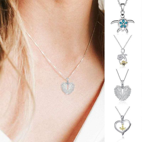 chains ly women's necklace stylish angel wing/love heart/animal/energy column design neck pendant meaningful gift for girls ladies, Silver
chains ly women's necklace stylish angel wing/love heart/animal/energy column design neck pendant meaningful gift for girls ladies, Silver