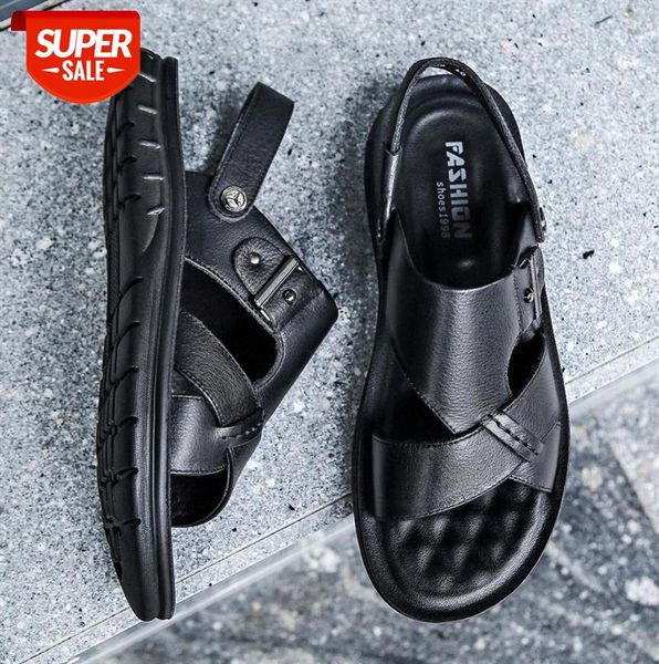 leather sandals men's business dual-purpose beach non-slip outdoor shoes #l75d, Black
leather sandals men's business dual-purpose beach non-slip outdoor shoes #l75d, Black