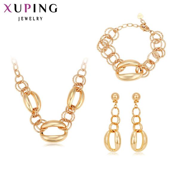 earrings & necklace xuping fashion set 2021 arrival charm style women gold color big imitation jewelry sets 63235, Silver
earrings & necklace xuping fashion set 2021 arrival charm style women gold color big imitation jewelry sets 63235, Silver
