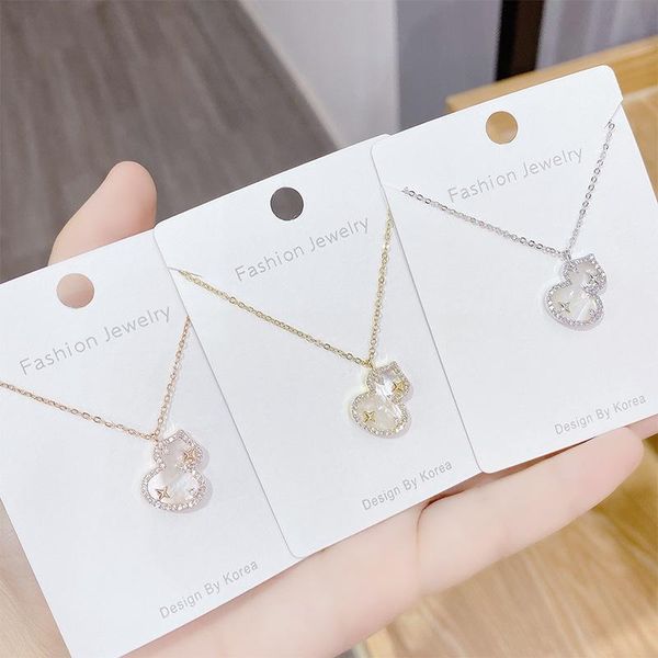 chains small calabash necklace women's exquisite shell lighting fu lu gourd auspicious full diamond 14k gold jewelry wholesale, Silver
chains small calabash necklace women's exquisite shell lighting fu lu gourd auspicious full diamond 14k gold jewelry wholesale, Silver