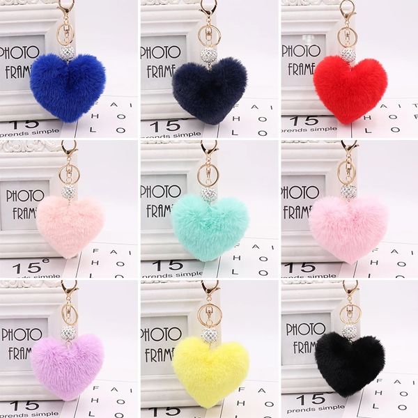 fluffy heart shape pompoms crystal ball keychain ladies handbag key ring handmade accessories key chain pendant decorations, Silver
fluffy heart shape pompoms crystal ball keychain ladies handbag key ring handmade accessories key chain pendant decorations, Silver