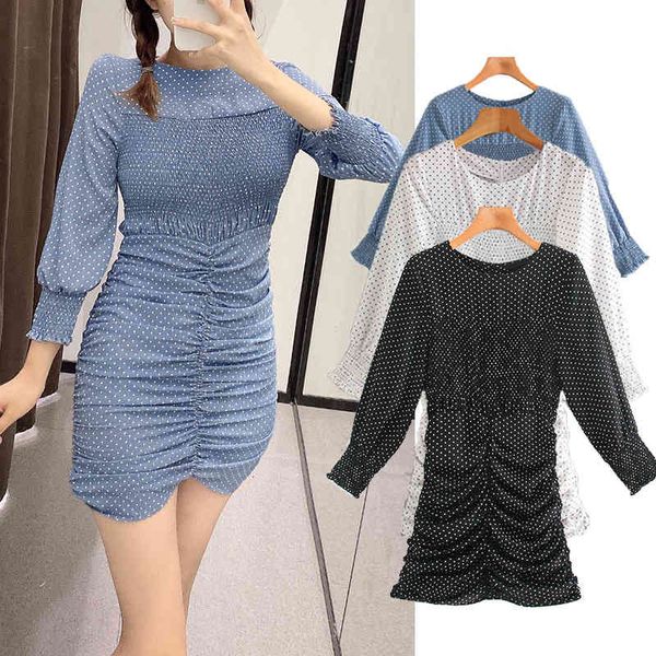 rompers fashion 3-color dot print folds dress-neck long female thin chic party dress, Black;white
rompers fashion 3-color dot print folds dress-neck long female thin chic party dress, Black;white