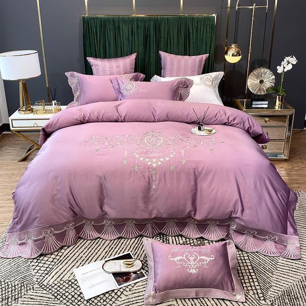 bedding sets cotton series purple washed silk set embroidery wedding duvet cover solid color bed sheet 1.5/1.8m
bedding sets cotton series purple washed silk set embroidery wedding duvet cover solid color bed sheet 1.5/1.8m
