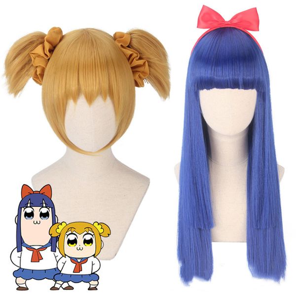 pop team epic pop and pipi cosplay wig popuko or pipimi party halloween costume wigs + wig cap, Black
pop team epic pop and pipi cosplay wig popuko or pipimi party halloween costume wigs + wig cap, Black