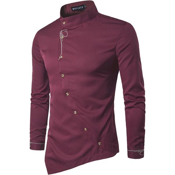 men's casual shirts fashion cotton long sleeved shirt solid color slim fit men irregular, White;black
men's casual shirts fashion cotton long sleeved shirt solid color slim fit men irregular, White;black