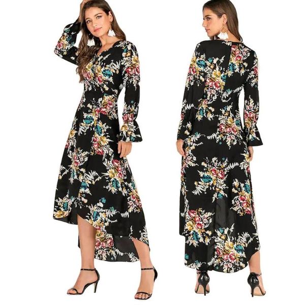 casual dresses fashion women boho long maxi dress floral printed v-neck sleeve ruffle beach fall autumn 2021 a-line high low black, Black;gray
casual dresses fashion women boho long maxi dress floral printed v-neck sleeve ruffle beach fall autumn 2021 a-line high low black, Black;gray