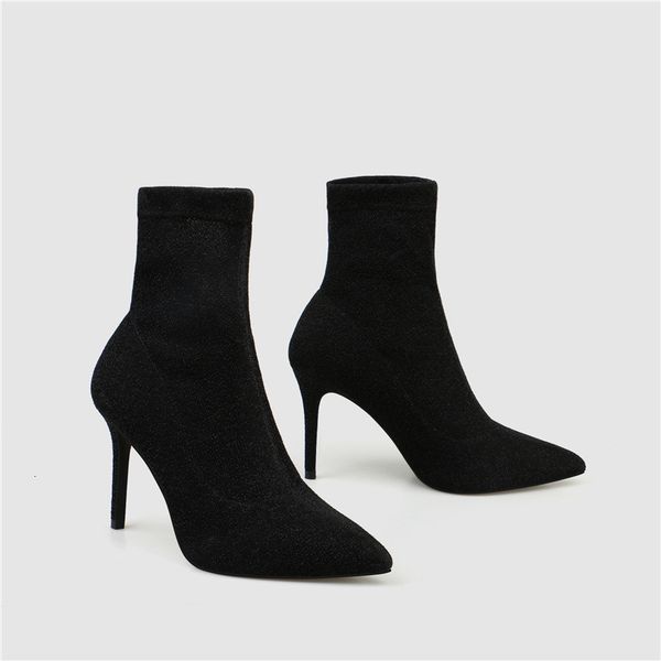 boots autumn and winter pointed toe stiletto sock women's daily high heels short women zy9f, Black
boots autumn and winter pointed toe stiletto sock women's daily high heels short women zy9f, Black