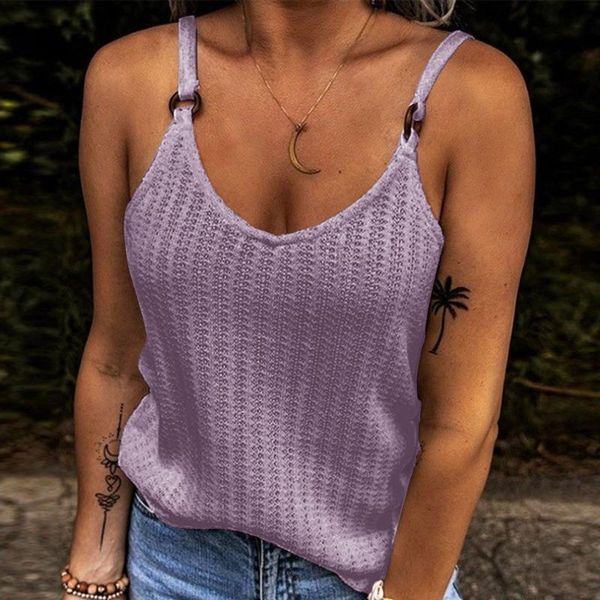 women's tanks & camis summer sling women solid color sleeveless hollow out v-neck casual ladies vest 2021 knitted pullover female, White 
women's tanks & camis summer sling women solid color sleeveless hollow out v-neck casual ladies vest 2021 knitted pullover female, White