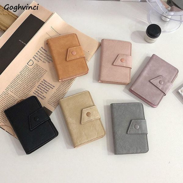 card holders id women solid hasp simple design s female wallets mini casual 20 bits retro case bags ladies trendy, Brown;gray
card holders id women solid hasp simple design s female wallets mini casual 20 bits retro case bags ladies trendy, Brown;gray