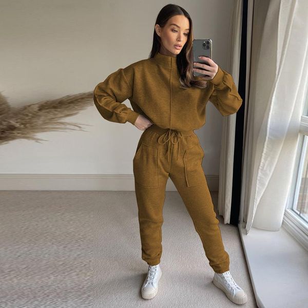 women's two piece pants simple casual solid jogging suit for women long sleeve turtleneck sport sweatshirt and drawstring sweatpant act, White
women's two piece pants simple casual solid jogging suit for women long sleeve turtleneck sport sweatshirt and drawstring sweatpant act, White