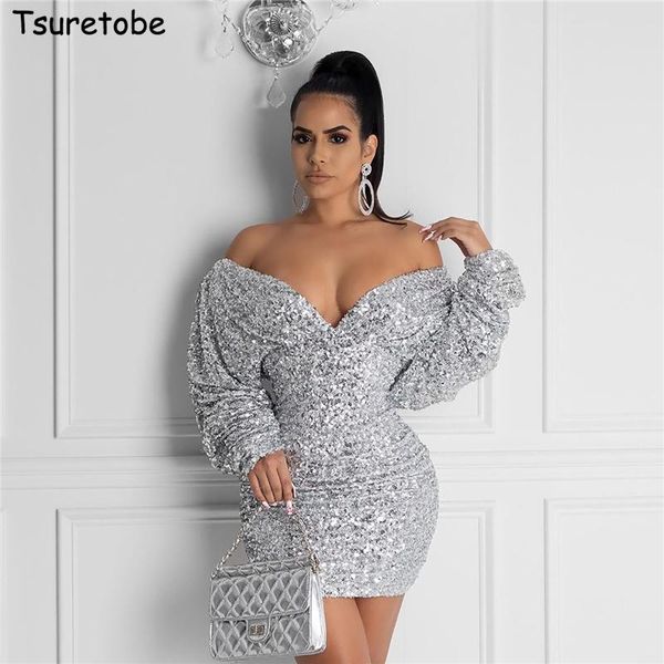 casual dresses tsuretobe sequin mini dress women deep v-neck party club backless off shoulder short long sleeve vestidos femal, Black;gray
casual dresses tsuretobe sequin mini dress women deep v-neck party club backless off shoulder short long sleeve vestidos femal, Black;gray
