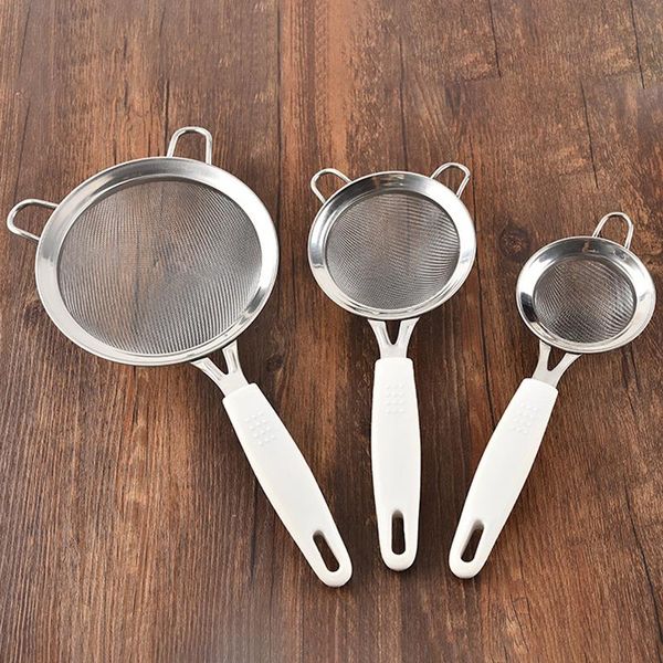 flour sieve double layer manual baking tool 30 mesh kitchen supplies 8cm 10cm 14cm 304 stainless steel/pp white handle & pastry tools
flour sieve double layer manual baking tool 30 mesh kitchen supplies 8cm 10cm 14cm 304 stainless steel/pp white handle & pastry tools