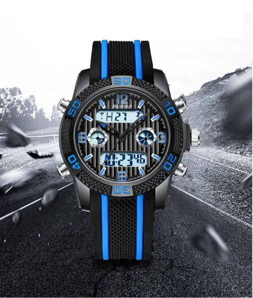double watch waterproof men's leisure sports watch, silicone band watches mens gifts designer wristwatches, Slivery;brown
double watch waterproof men's leisure sports watch, silicone band watches mens gifts designer wristwatches, Slivery;brown