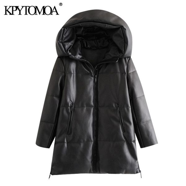women fashion thick warm winter faux leather parkas coat hooded long sleeve female outerwear chic overcoat 210420, Black
women fashion thick warm winter faux leather parkas coat hooded long sleeve female outerwear chic overcoat 210420, Black