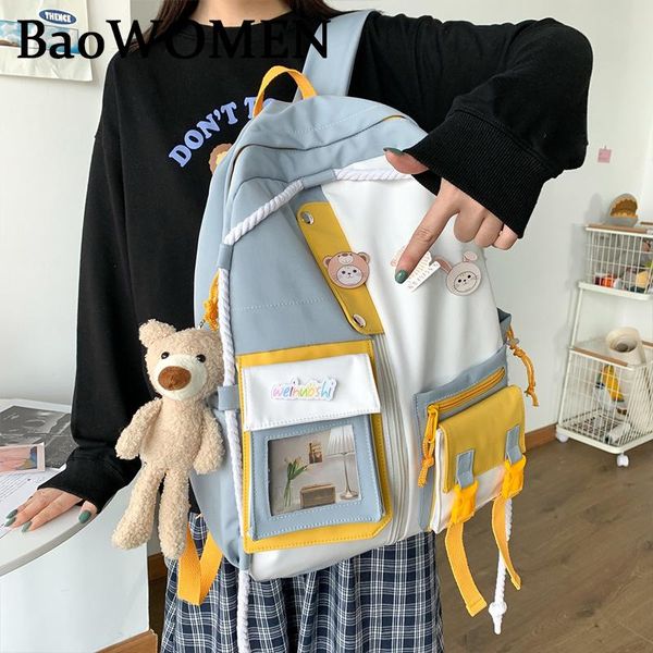 backpack baowomen 2021 nylon women cartoon printing insert buckle schoolbag for teenage girls waterproof multi-pocket bags
backpack baowomen 2021 nylon women cartoon printing insert buckle schoolbag for teenage girls waterproof multi-pocket bags