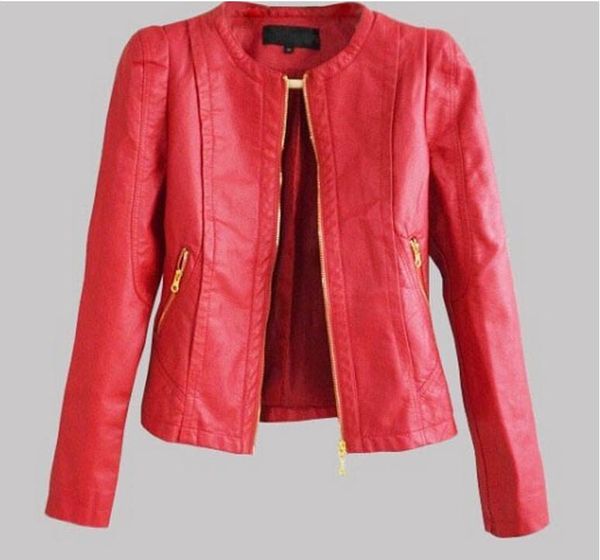women's leather & faux fashion red pu clothing jacket nice bomber motorcycle jackets women 2 color brand #761271, Black
women's leather & faux fashion red pu clothing jacket nice bomber motorcycle jackets women 2 color brand #761271, Black