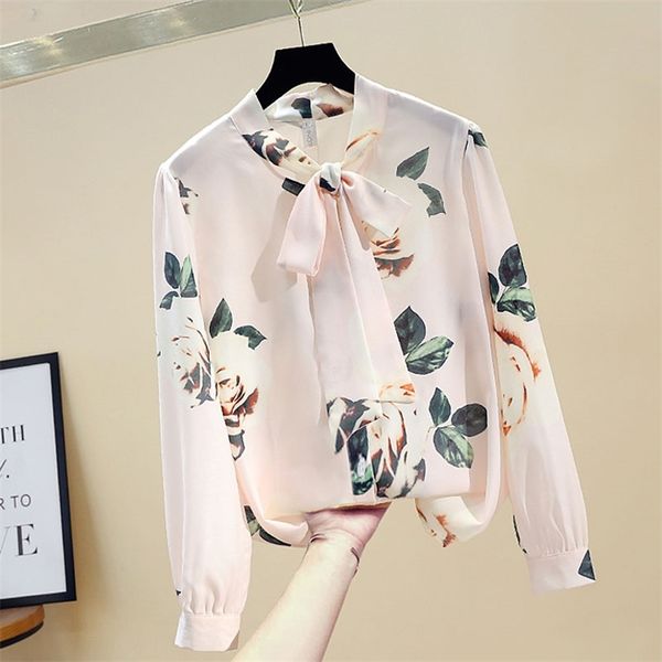 spring autumn women's blouse korean style floral lace bowknot shirt printed chiffon long sleeve loose female gx318 210507, White
spring autumn women's blouse korean style floral lace bowknot shirt printed chiffon long sleeve loose female gx318 210507, White