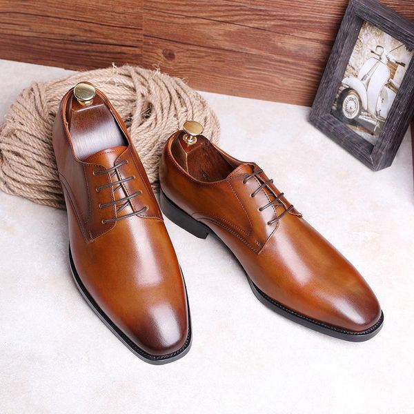 dress shoes 2021 men's genuine leather lace-up business waxing shoe full-grain elegant handmade men, Black
dress shoes 2021 men's genuine leather lace-up business waxing shoe full-grain elegant handmade men, Black