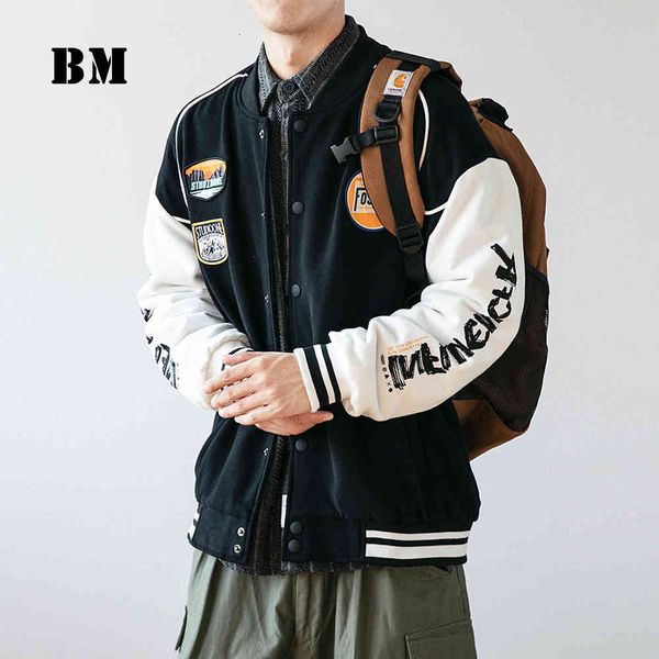 men's jackets hip hop fashion patchwork baseball uniform 2021 spring streetwear korean label jacket men clothing hara, Black;brown
men's jackets hip hop fashion patchwork baseball uniform 2021 spring streetwear korean label jacket men clothing hara, Black;brown