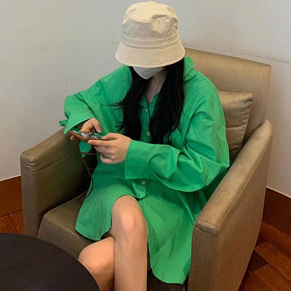 women's blouses & shirts lucyever oversize loose 2021 spring summer long sleeve turndown collar blouse woman korean chic light green sh, White
women's blouses & shirts lucyever oversize loose 2021 spring summer long sleeve turndown collar blouse woman korean chic light green sh, White